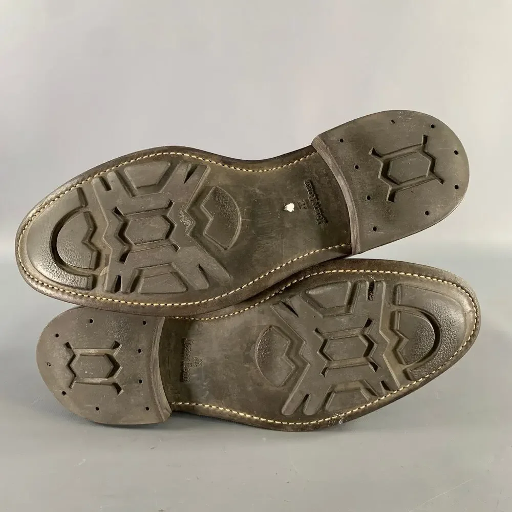 JOHN LOBB Size 9 Brown Leather Split Toe Lace Up Shoes